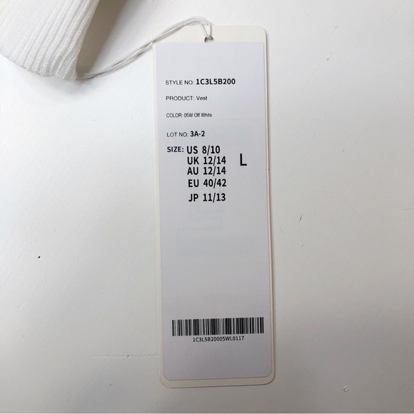 Goelia Acetate Knitted Ruched Vest Women's Tank Top Off White Size Large NEW - Picture 14 of 16